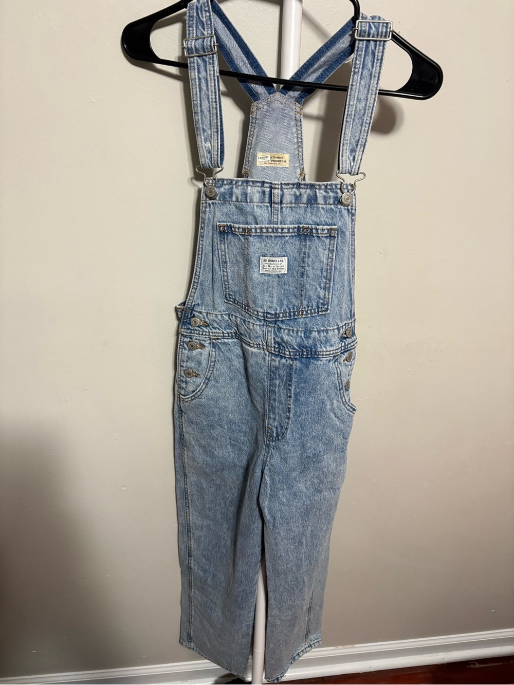 Levi's Light Blue Relaxed Denim Overalls